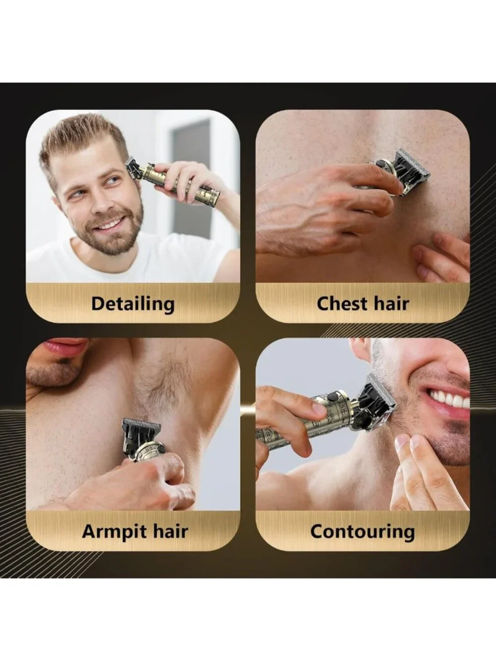 Professional Cordless Hair Clippers & Beard Trimmer Kit with LCD Display, Zero